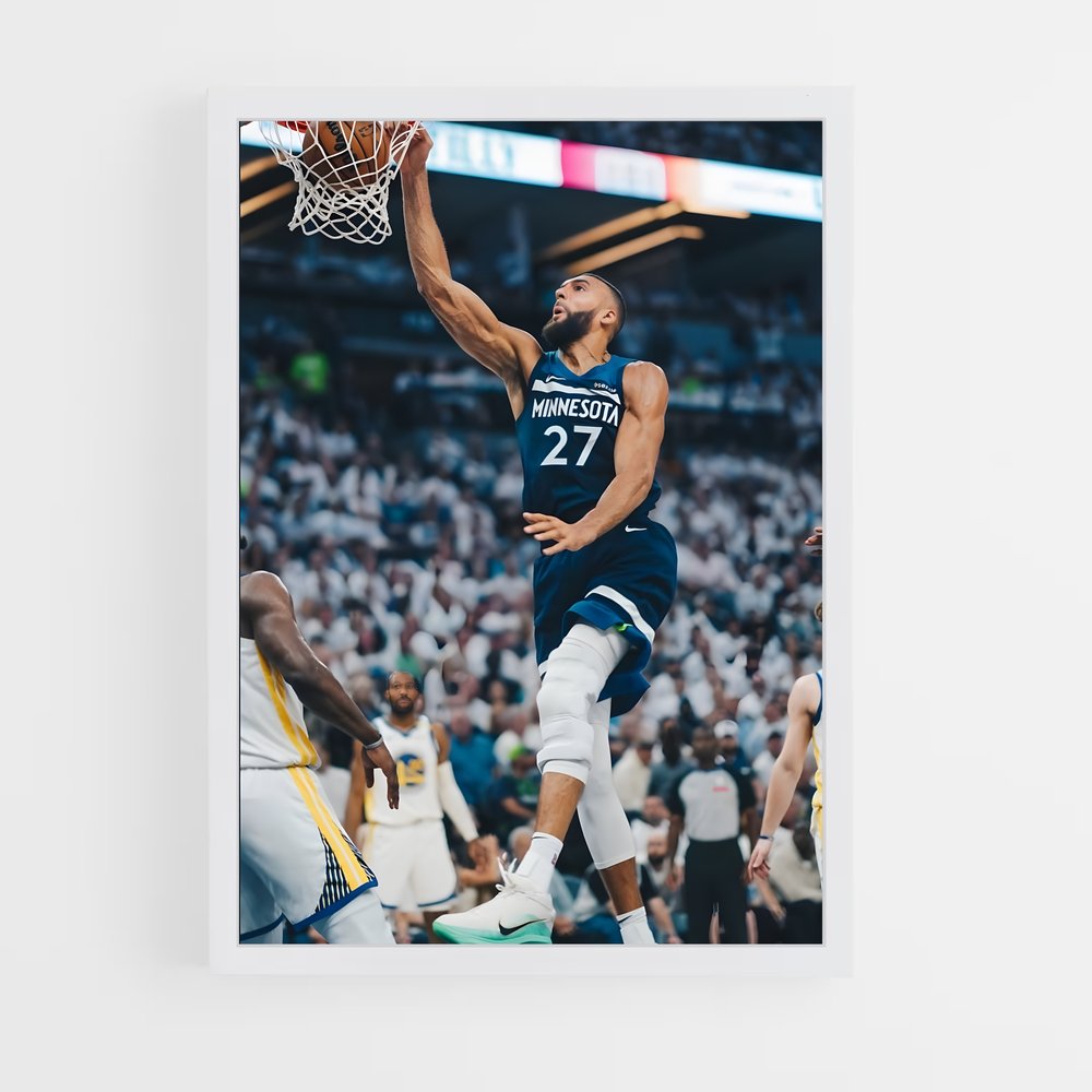 Poster Rudy de gobert – affiche Basketball (vue 3)